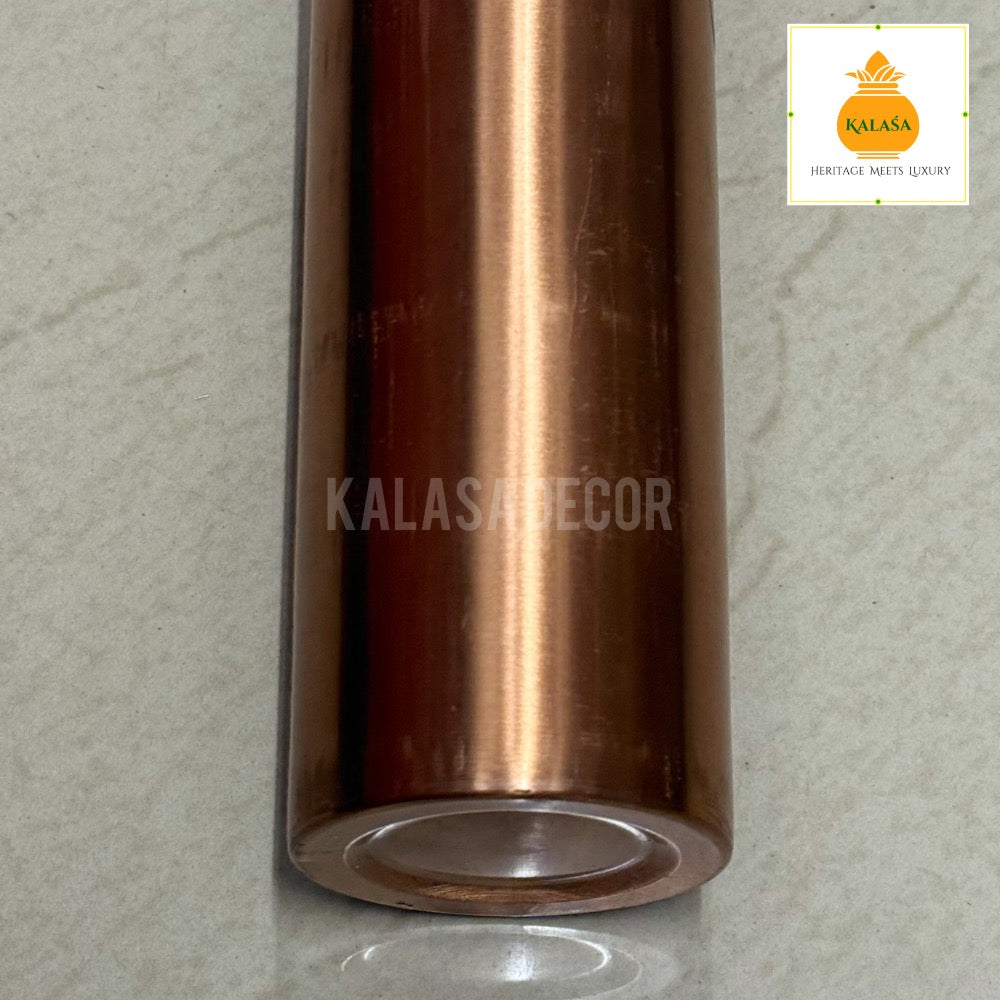 1L Pure Copper Water Bottle with Copper Cap – Ayurvedic Wellness Bottle | Kalasa Decor