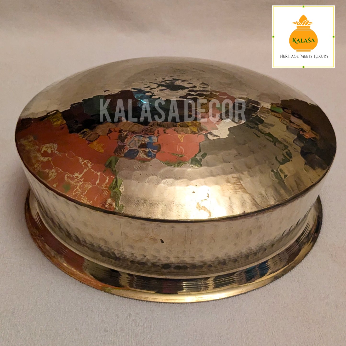 Heavy Brass Biryani Lagaan with Kalai Coating – Hammered Finish | Traditional Cooking Vessel (26 cm & 30 cm Sizes)