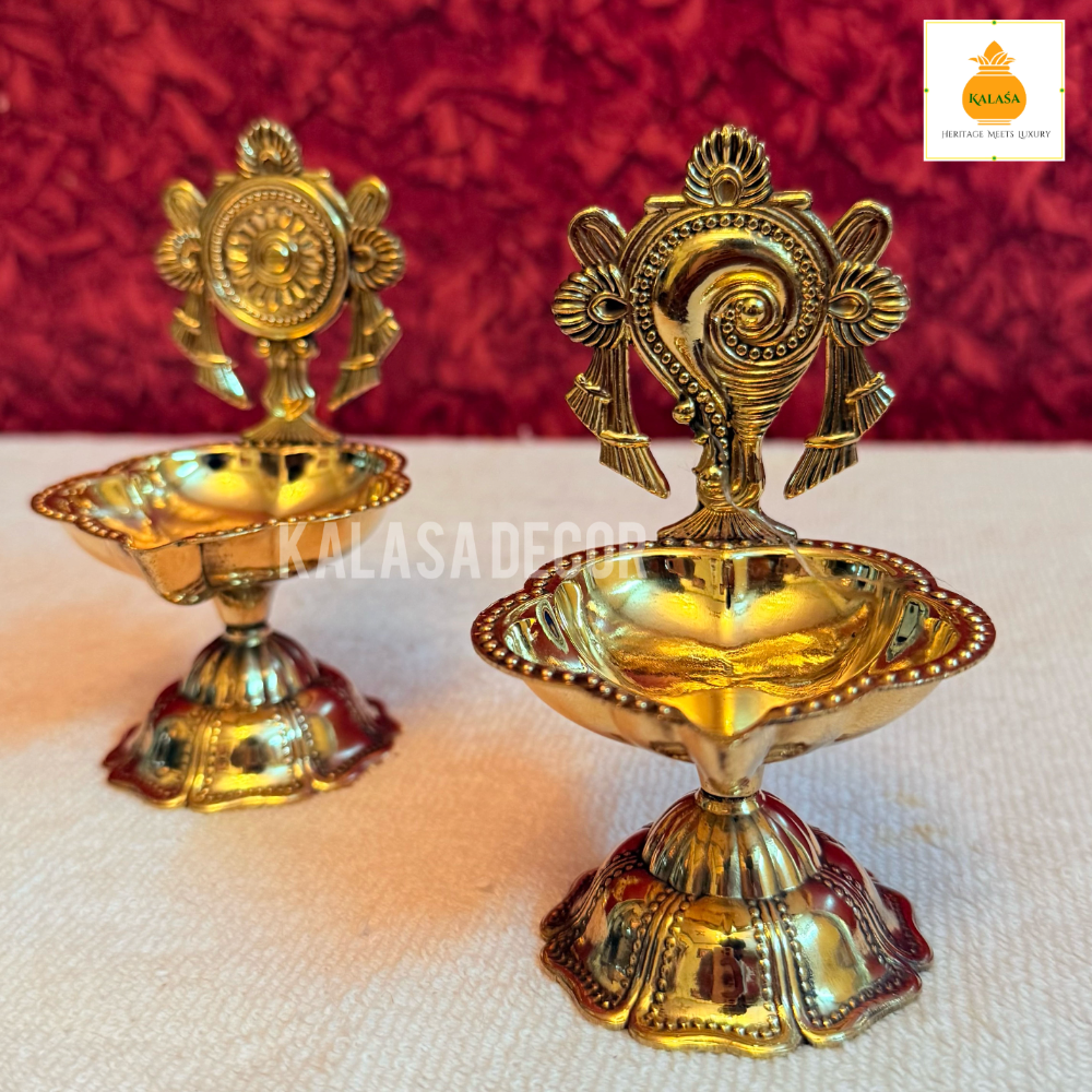 Superfine Shankha Chakra Deepam set