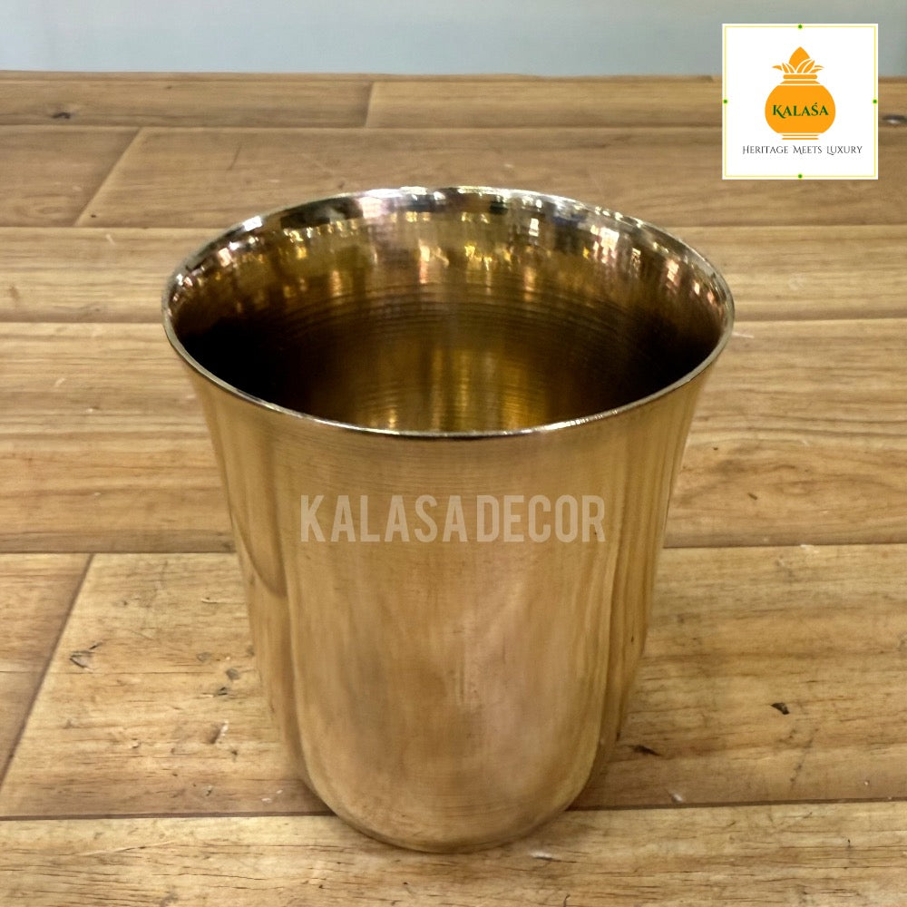 Pure Kansa (Bronze) Drinking Glass – Handcrafted Wellness Tumbler for Everyday Use