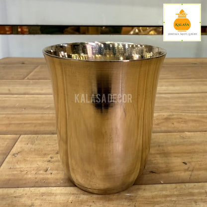 Pure Kansa (Bronze) Drinking Glass – Handcrafted Wellness Tumbler for Everyday Use