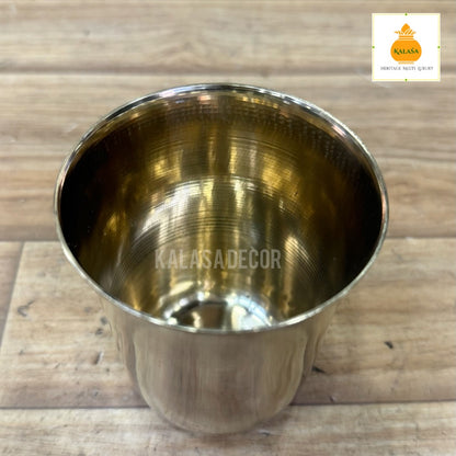 Pure Kansa (Bronze) Drinking Glass – Handcrafted Wellness Tumbler for Everyday Use