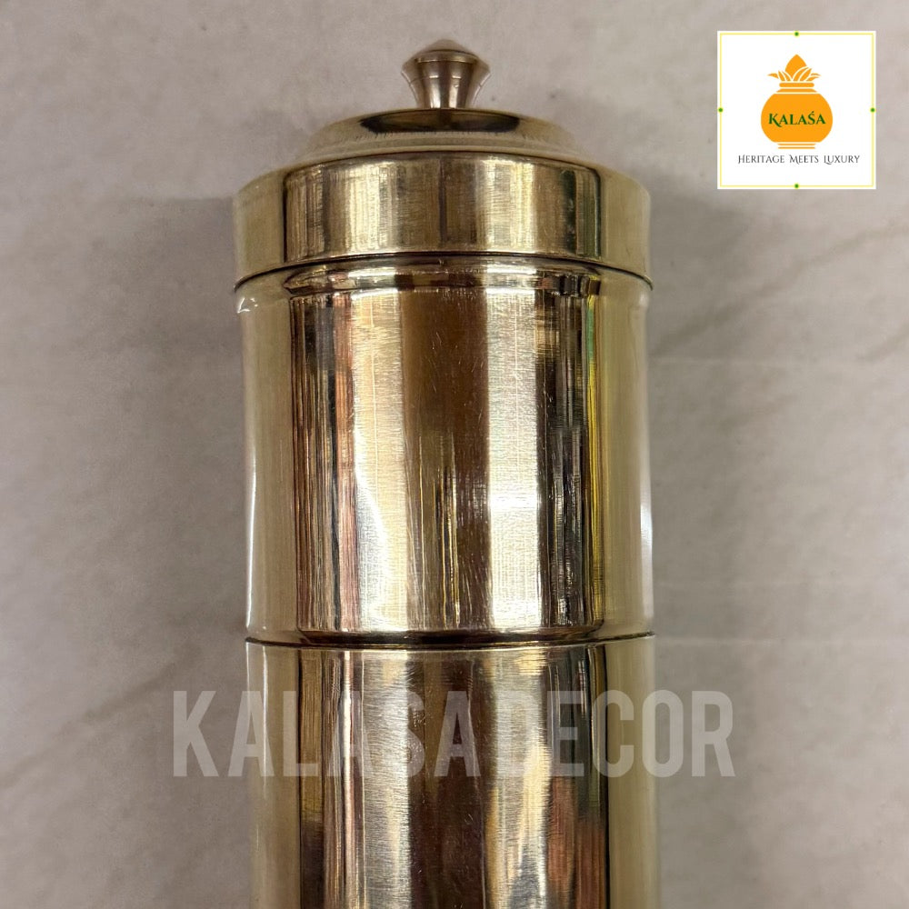 Traditional Brass South Indian Coffee Filter – Handcrafted Elegance for Filter Kaapi Lovers