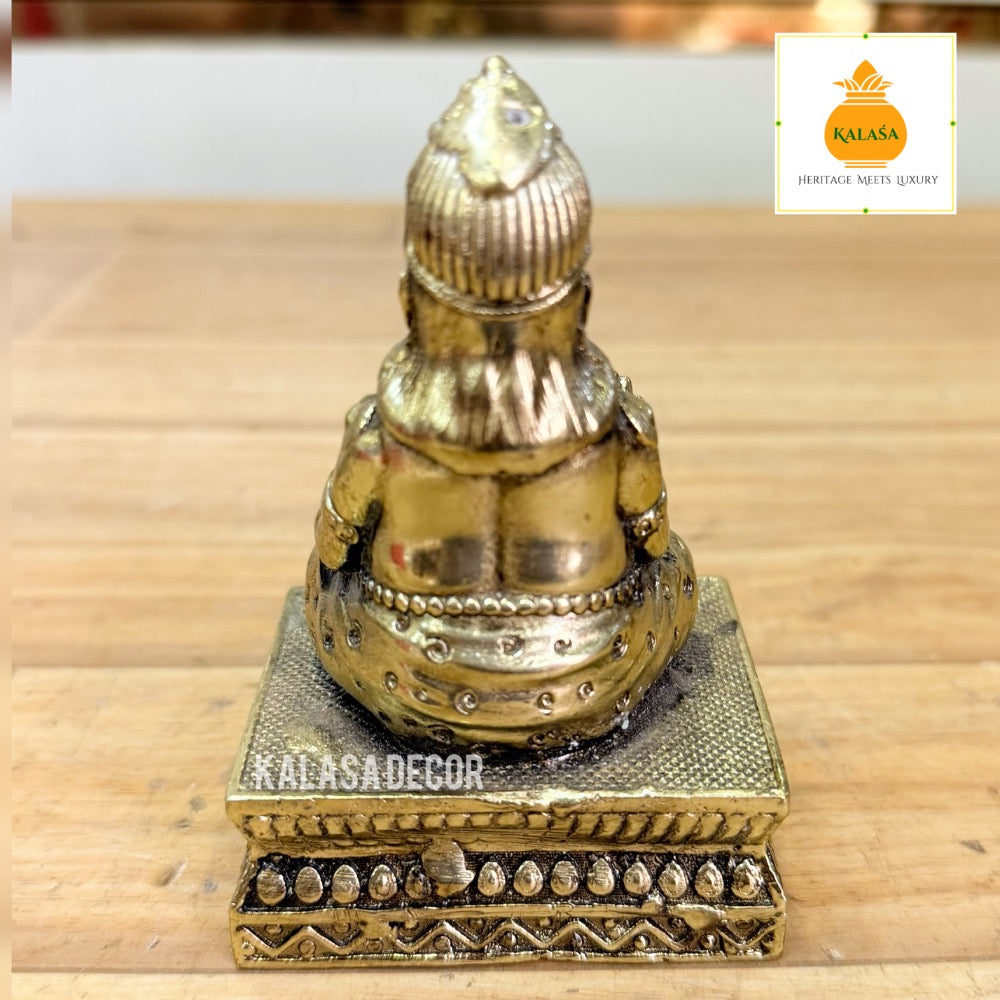Lord Kubera Brass Idol – Super Fine Finish | Lord of Wealth & Prosperity  (3.75 Inch, 240g)