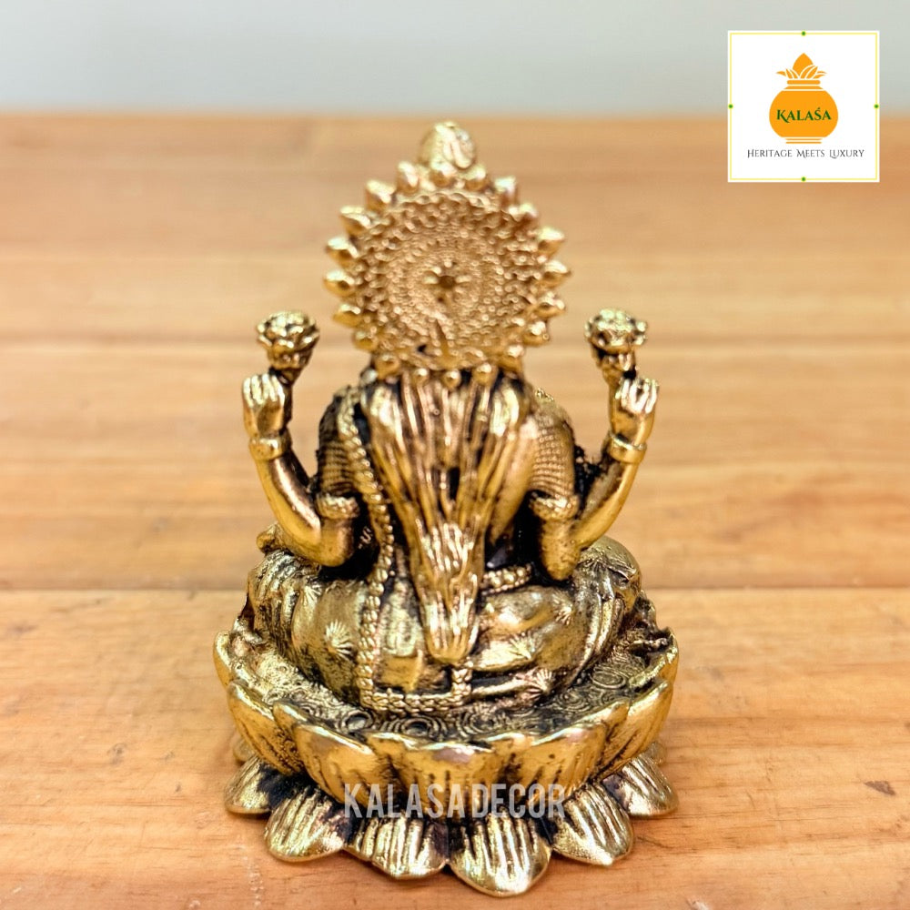 Brass Mahalakshmi Devi Idol – Super Fine Finish | Goddess of Wealth & Prosperity (3 Inch, 120g)