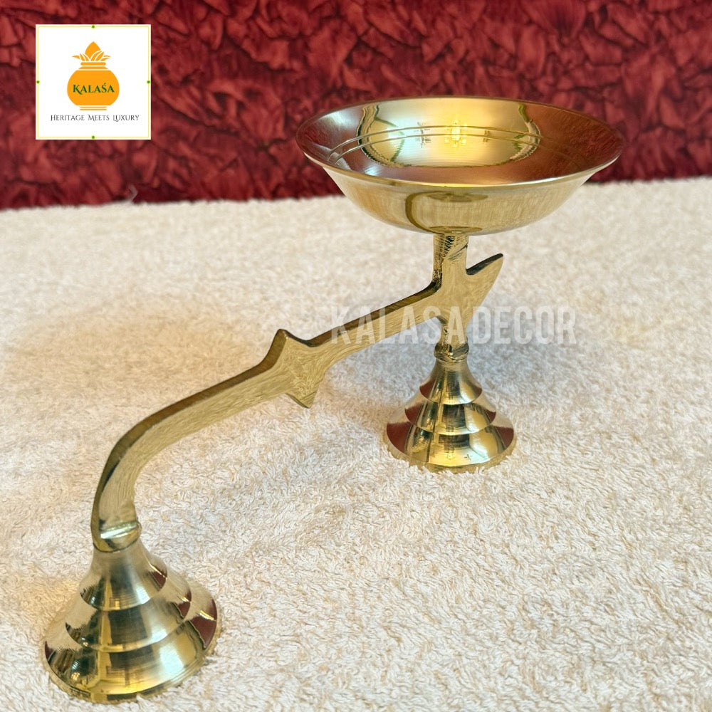 Brass Dhoop Aarti with Easy Assembly – Traditional Puja Accessory (8 Inch Length, 3.5 Inch Height)