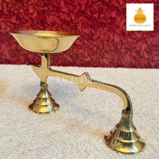 Brass Dhoop Aarti with Easy Assembly – Traditional Puja Accessory (8 Inch Length, 3.5 Inch Height)