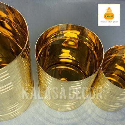 Traditional Brass Rice Measuring Pot – Seru Pav | 3 Sizes | Kalasa Decor