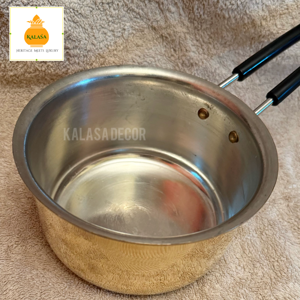 Brass Saucepan with Kalai Coating
