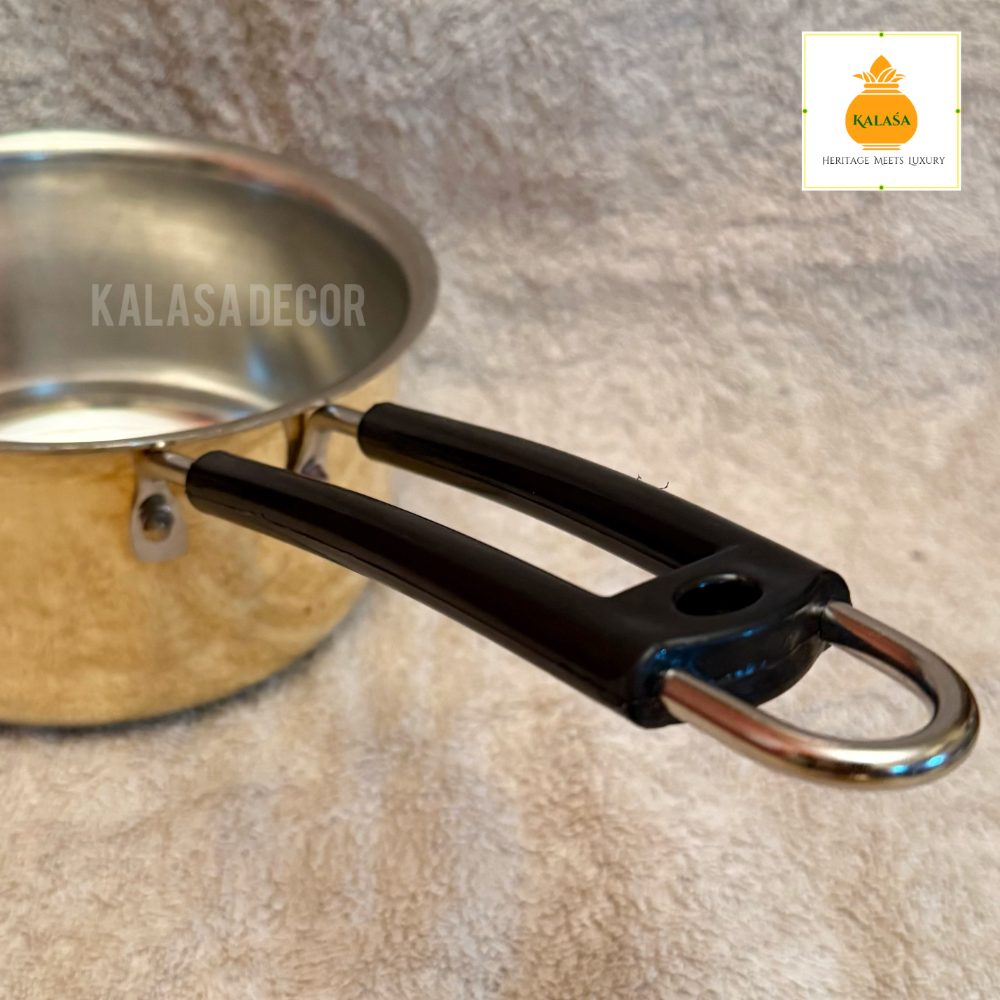 Brass Saucepan with Kalai Coating