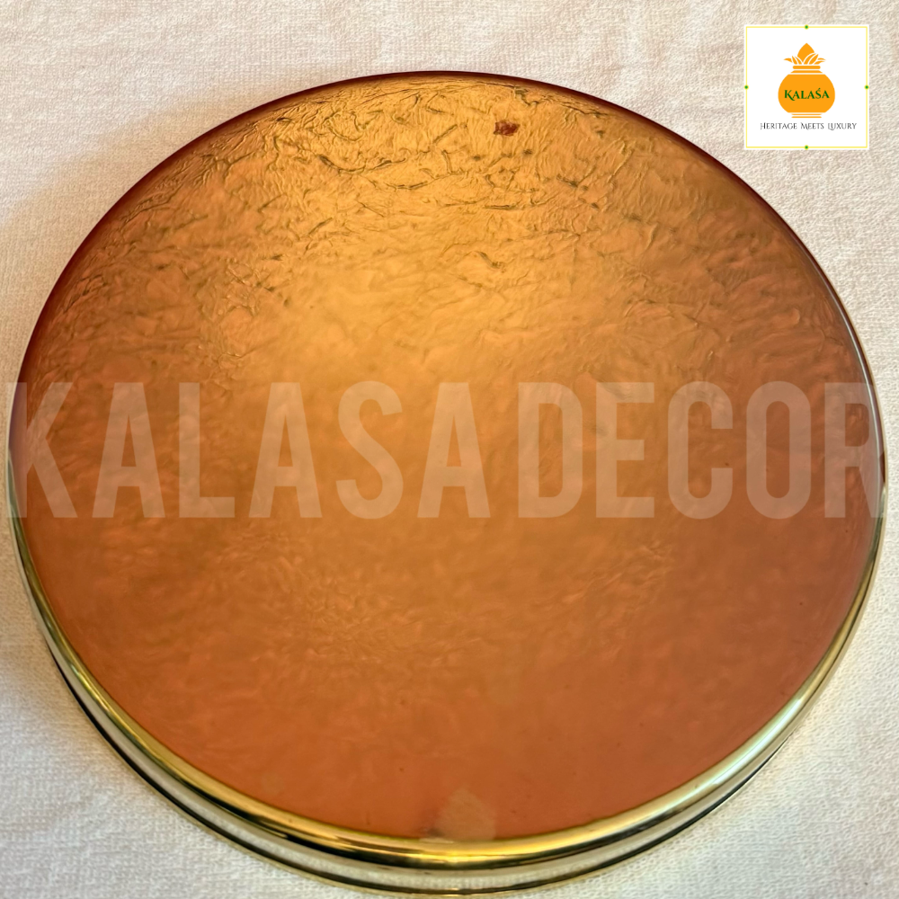 Premium Brass Thali Plate with Spoon