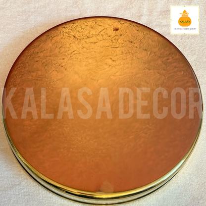Premium Brass Thali Plate with Spoon