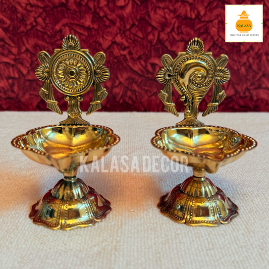 Superfine Shankha Chakra Deepam set