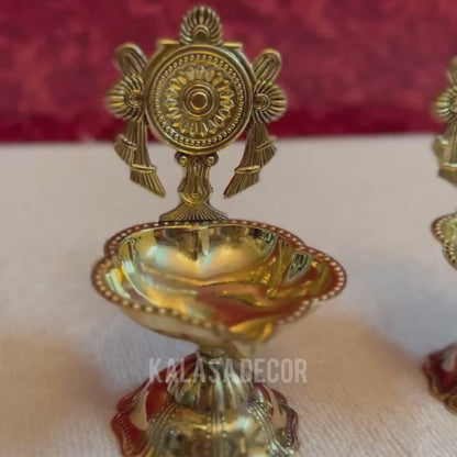 Superfine Shankha Chakra Deepam set