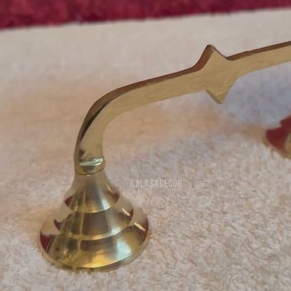 Brass Dhoop Aarti with Easy Assembly – Traditional Puja Accessory (8 Inch Length, 3.5 Inch Height)