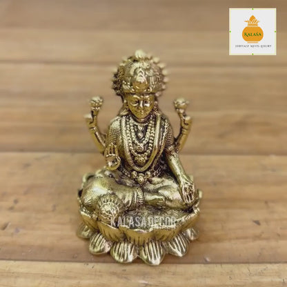 Brass Mahalakshmi Devi Idol – Super Fine Finish | Goddess of Wealth & Prosperity (3 Inch, 120g)
